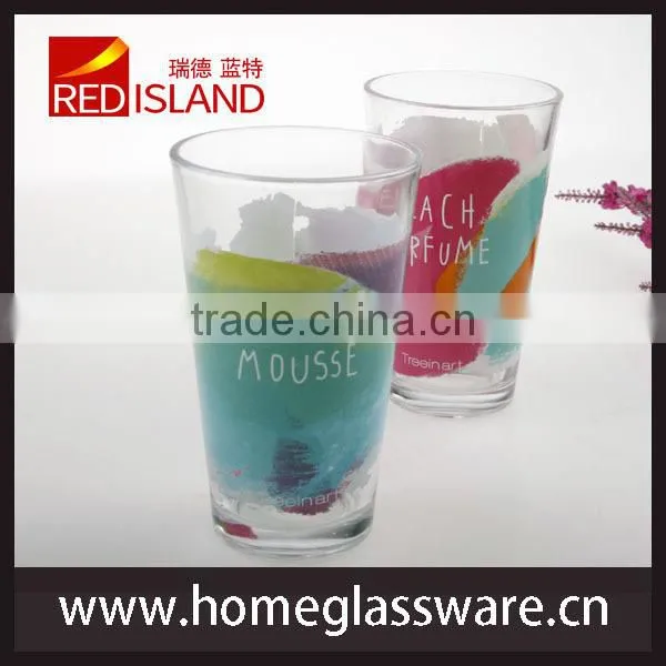 Glass Munufactory Supply Glass Cup Design Color Tumbler Water Cup photo-2