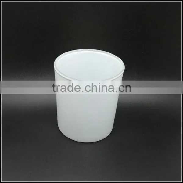 Canadian 400ml Matte White Sprayed Color Glass Candle Jar photo-4