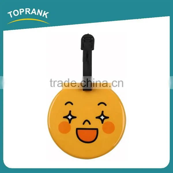Toprank Custom Colorful Strip Emoji Suitcase Baggage Tag Travel Airline PVC Luggage Tag Bag Tag Travel ID Card photo-3