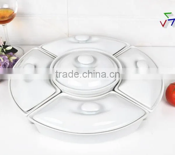 13.5" Size Porcelain Roaster Pan With Lid photo-2