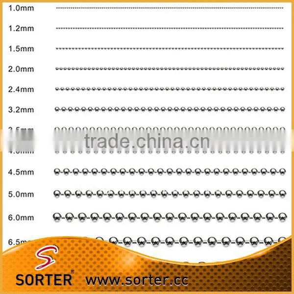 Colored Bead Chain Stainless Steel Ball Chain For Jewelry Making photo-2