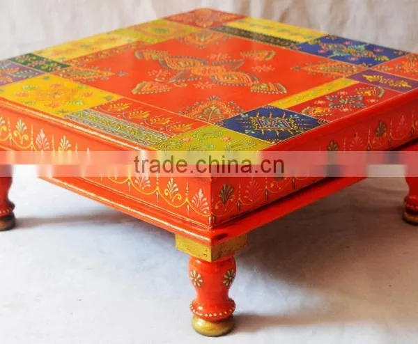 Indian Crafted Hand Painted Wooden Bajot photo-3