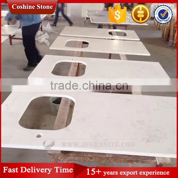 2016 Most Popular Milky Quartz Stone Countertop photo-4
