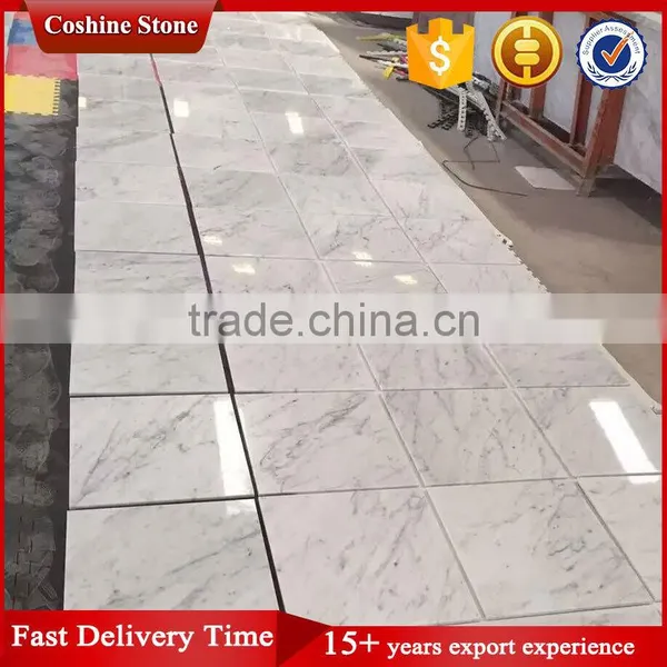 Delicate Texture Polished White Grey Carara Marble Tiles photo-2