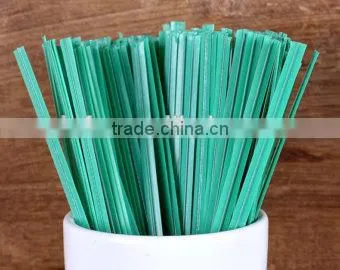 Colorful Plastic Coated With Metallic Wire Twist Ties for Plastic Bag Packing photo-2