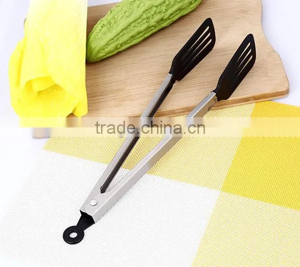 Black 12 Inch Non-slip Food Service Tongs Bread Tongs Wholesale photo-2