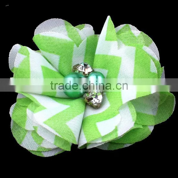 Mesh Flower With Pearl Beads Center for Kids Hair Accessories photo-3