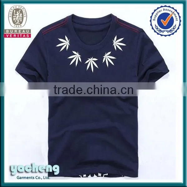 Fashion Custom Print Cotton Men Solid Color T-shirt