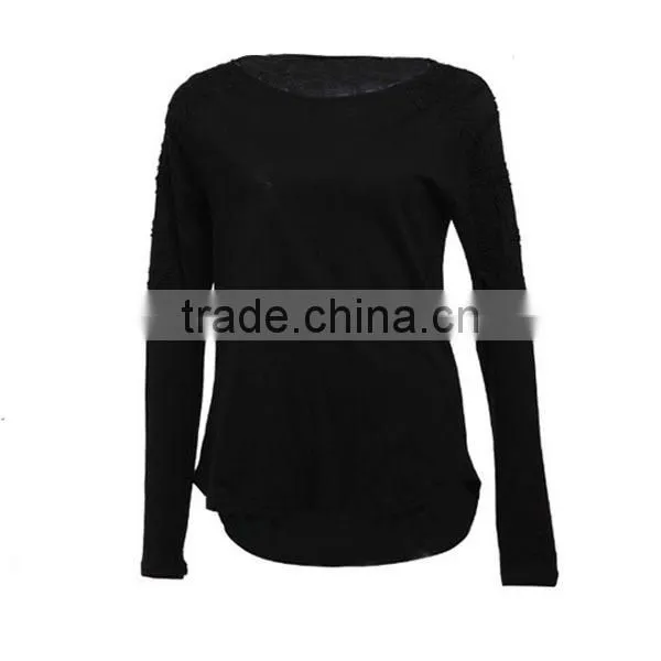 New Design Fashion Cotton Knitting Cotton Long Sleeves Fabric Combination Direct Manufacturer High Quality Skirt Matching Blouse photo-3