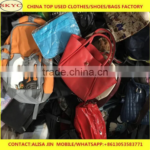 Africa Buyers Looking Second Hand Bags Warehouse China Women Big Bags, Leather Handbags for Men, Children Used School Bags photo-3