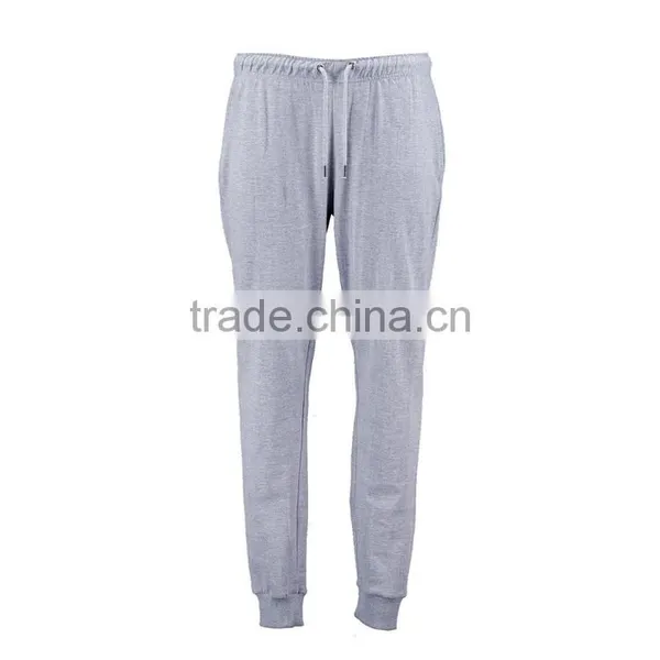 Gray Plain Cotton Pique Joggers Men Sport Trousers Custom Design photo-4