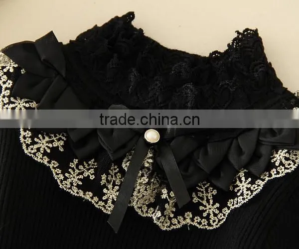 Black Kid Clothes Woolen Sweater Designs for Children 2015 New Hot Sale Guangzhou Kids Clothes/kids Clothing Manufacturer photo-3