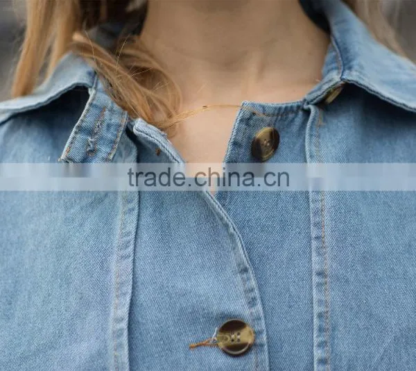 Demin Coat Jacket for Women Fashion Design for Ladies Women's Washed Jean Jacket for Young Ladies photo-4
