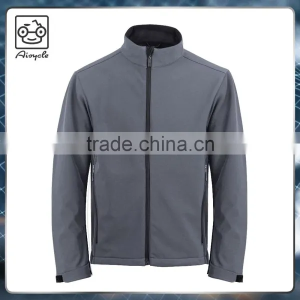 2017 Men's 3 Layer Bonded Hydrophobic Softshell Fabric Jacket photo-2