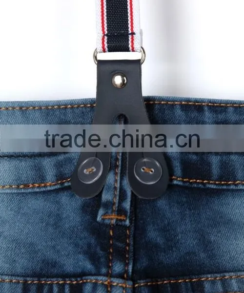 OEM Service Suspender Trousers Fashion Kids Denim Jeans Plus Size Rompers photo-3