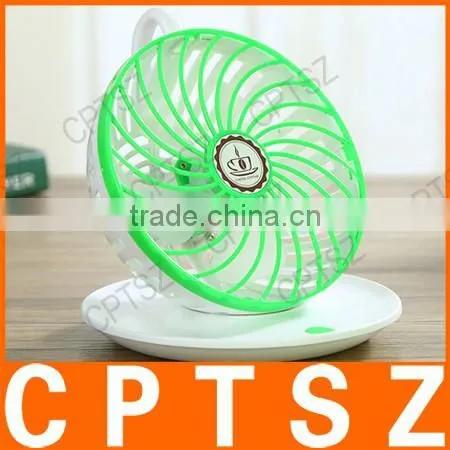 New Arrival Creative Mini USB Coffee Cup Fan Rotatable Hanging Portable Fan Strong Little Fan Drop photo-5