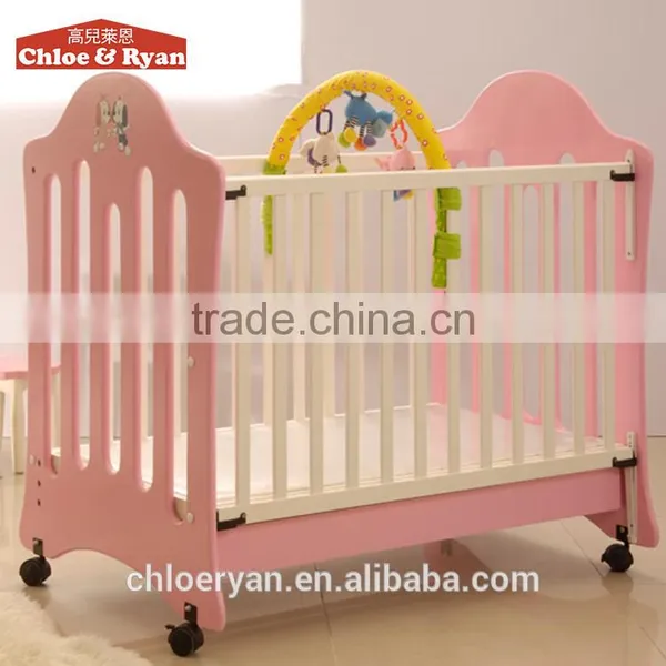 Best Selling New Design MDF Wooden Material Safety Non-toxic Flavour Car Bed Baby Perambulator