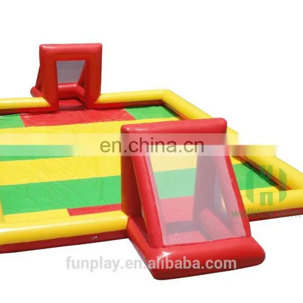 HI Commercial Outdoor Inflatable Ball Race Game Filed With Floor, PVC Tarpaulin Ball Field for Football and Sport photo-2