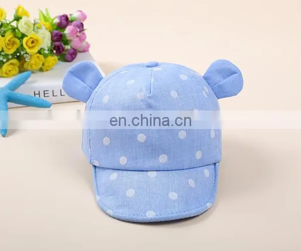 New Fashion Design Flanging Cap Cotton Dot Ear Baby Hats&caps photo-3