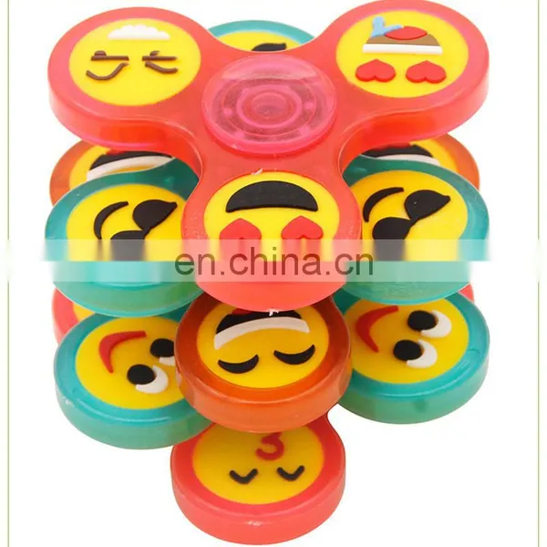 Emoji Hand Spinner Emoji Fidget Spinner EDC Finger Tips Luminous Glow in Dark Handspinner Tri Spinner Luminous Smiling Face Gyro photo-3