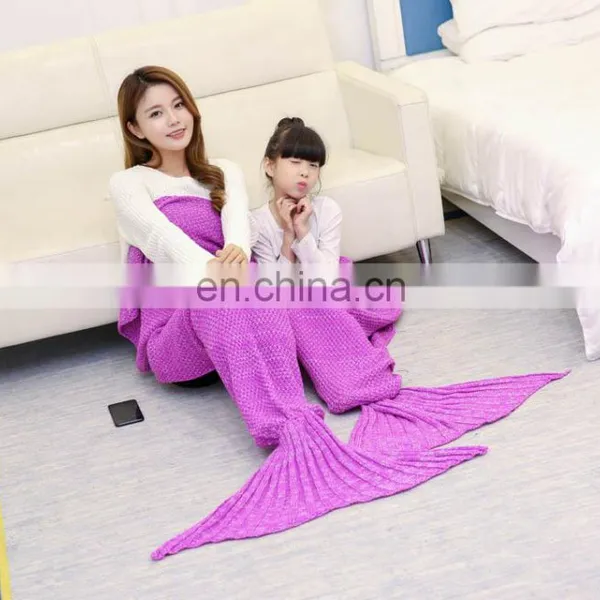 Hot Sale Custom Logo Adult Children Mermaid Tail Blanket photo-6