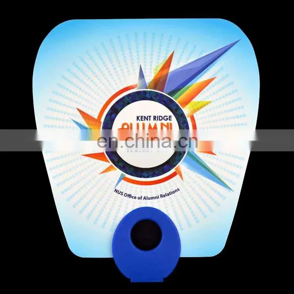Custom Advertising O Shape Handle PP Hand Fan photo-2