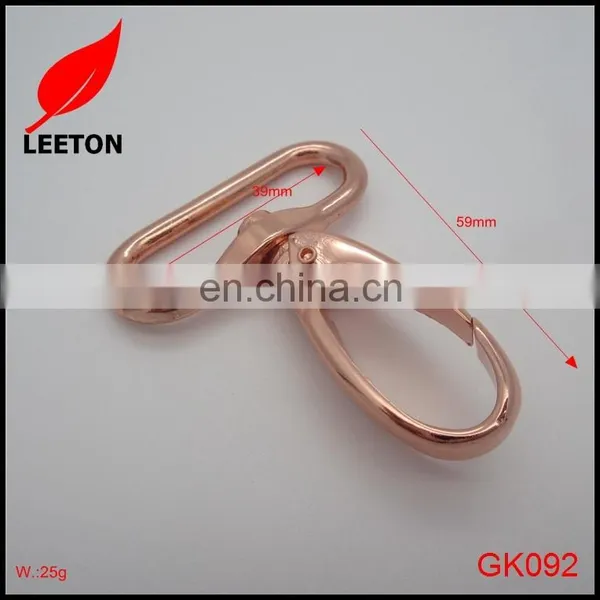 1.5inch Shiny Rose Gold Swivel Snap Hook for Leather Bag photo-6
