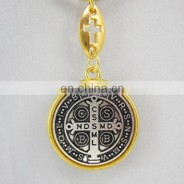 Gold and Silver Mmedalla De San Benito Saint Benedict Medal photo-3