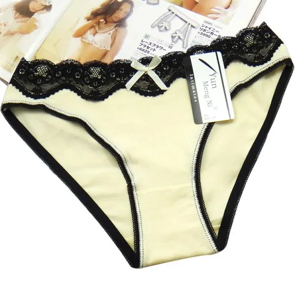 Yun Meng Ni Sexy Underwear Waist Lace Girls Briefs Breathable Cotton Panties For Women photo-3