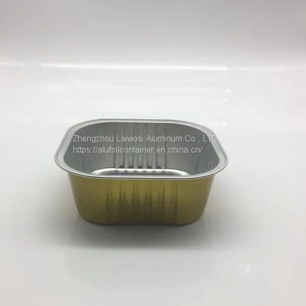 Disposable ColoredCoated Square Aluminium Foil Container For Food photo-3