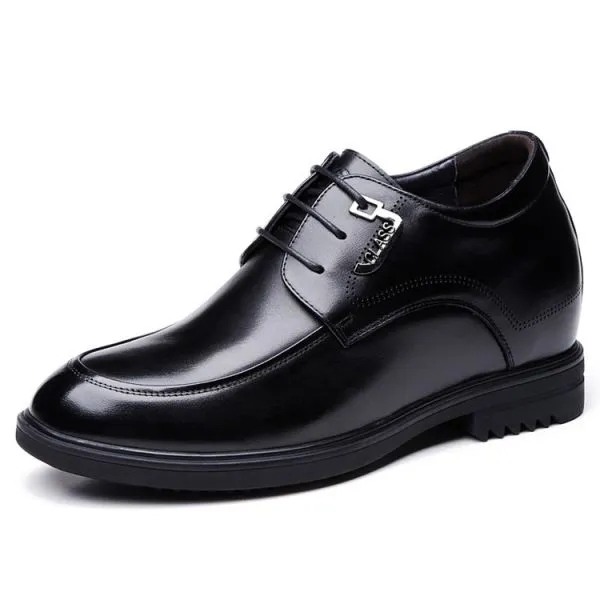 Men Height Increasing Elevator Formal Dress Shoes Leather for Wedding Party
