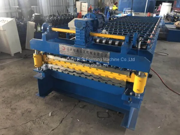 Roof Tile Trapezoidal Double Layer Roll Forming Making Machine for China photo-3