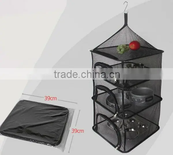 Fishing Quick Drying 4 Layers Vegetable Dishes Mesh Folding Net photo-5