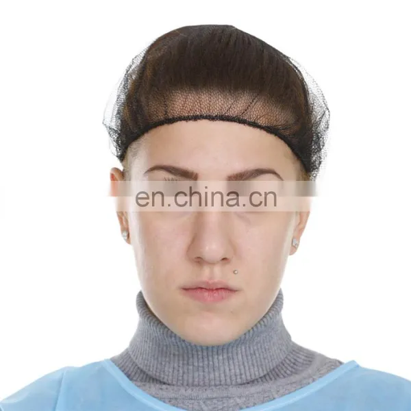 Disposable Promotional Cap Mob Cap Black Hair Net Supplier With Single Elastic 21