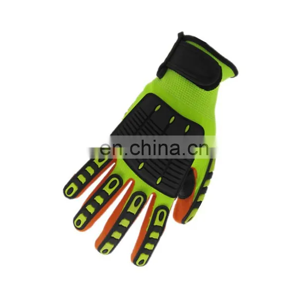 Construction Oilfield Double Nitrile TPR Hand Gloves Protective Cut Resistant Working Safety Mechanic Impact Gloves photo-2