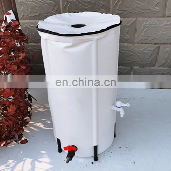 53 Gallon Garden Portable Collapsible PVC Tarpaulin Rain Water Barrel Water Collector Tank photo-2