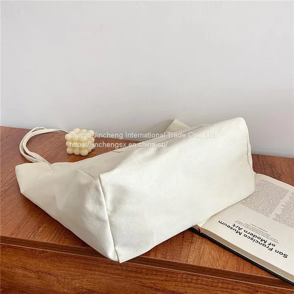 Eco Friendly Recycled Fashion Durable Large Capacity Shopping Cotton Tote Bags Custom Printed Logo photo-3