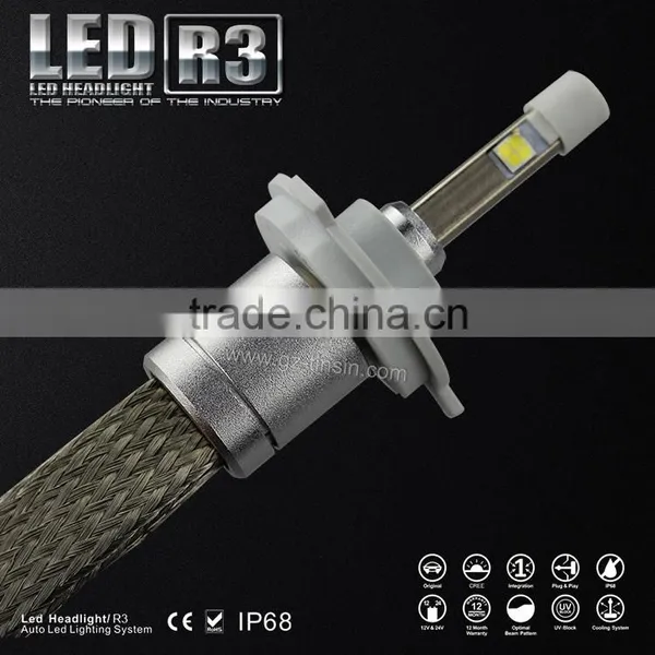 Guangzhou Tiansheng High Power Fanless 40w Car h4 Led Headlight Bulbs Car Auto Lights Led Headlight Without Fan photo-4