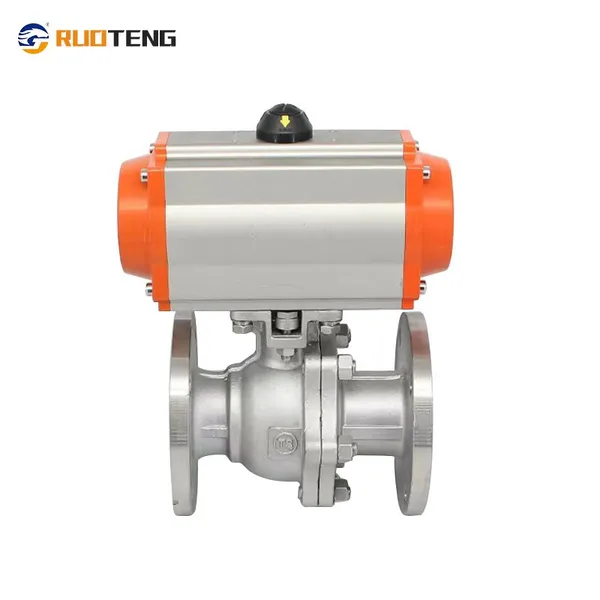 [Ruoteng] DIN/API/JIS 2PC Flange& Threaded Ball Valves Stainless Steel Ball Valve Floating& Trunnion Ball Valve Pneumatic/ Electric CF8 Ball Valve photo-3
