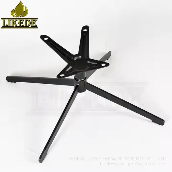 Tilt Beveled Top Plate Black Steel Iron Easy Swivel Rotating Furniture Legs Chair Base With Stylish Design photo-3