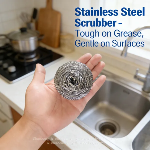 Heavy Duty Metal Scourers Steel Wool Scrubber for Kitchen Cleaning photo-4