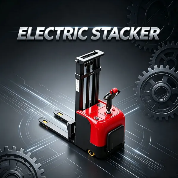 Empilhadeira Motorizada Empilhadeira Totalmente Elétrica 1.8T 2.5T com Pernas de Encaixe, Mástil Durável para Armazenamento e Empilhamento Interno