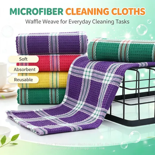 Microfiber Wiping Towels, Assorted Color Lint‑Free Cleaning Rags for Home Kitchen Car Bulk Export