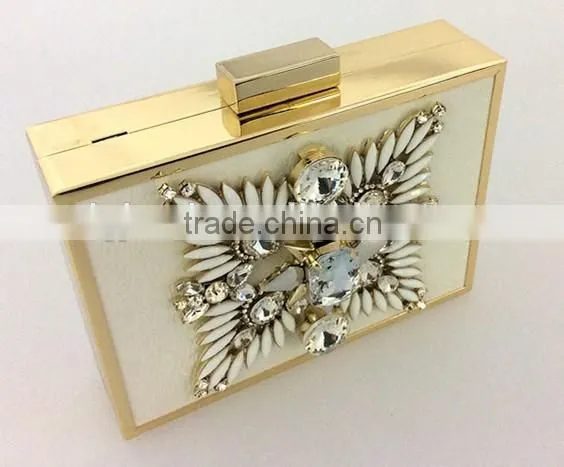 Fashion Ladies Pretty Acrylic Diamond Embellished Acrylic Designer Bag photo-3