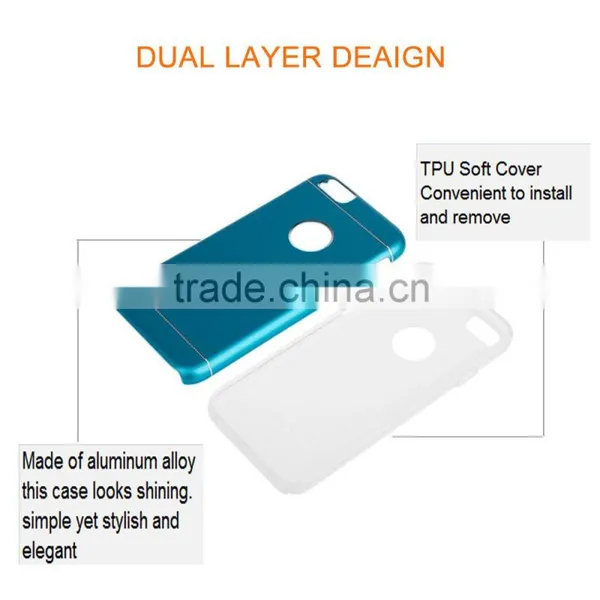 New Design Dual Aluminum Sublimation Case for Iphone 6 2 Layer photo-5