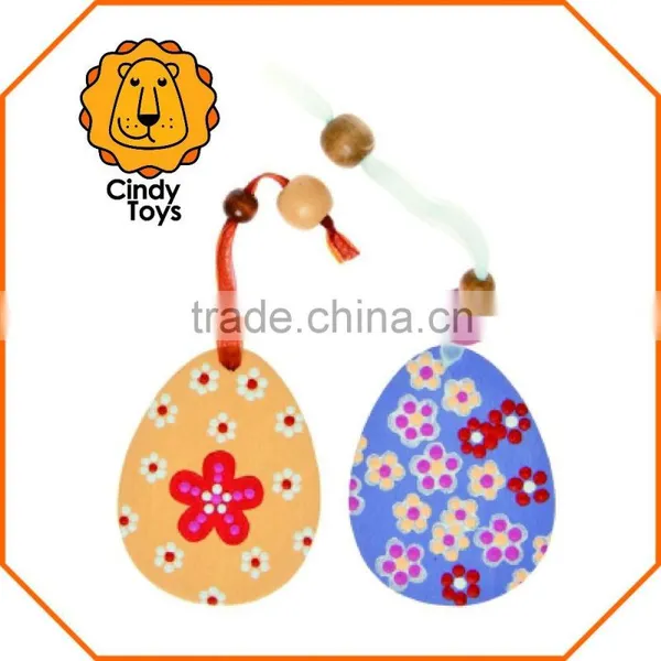 DIY Wooden Hanging Ornaments Easter Eggs set of 6 for Easter