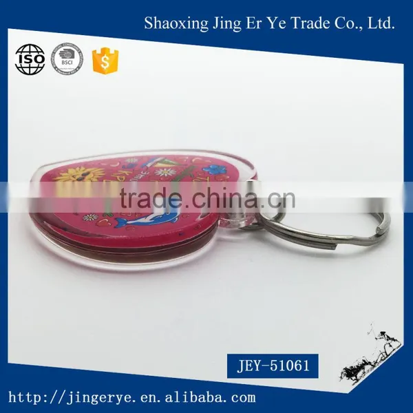 Red Heart Shaped Acrylic Keychain photo-3