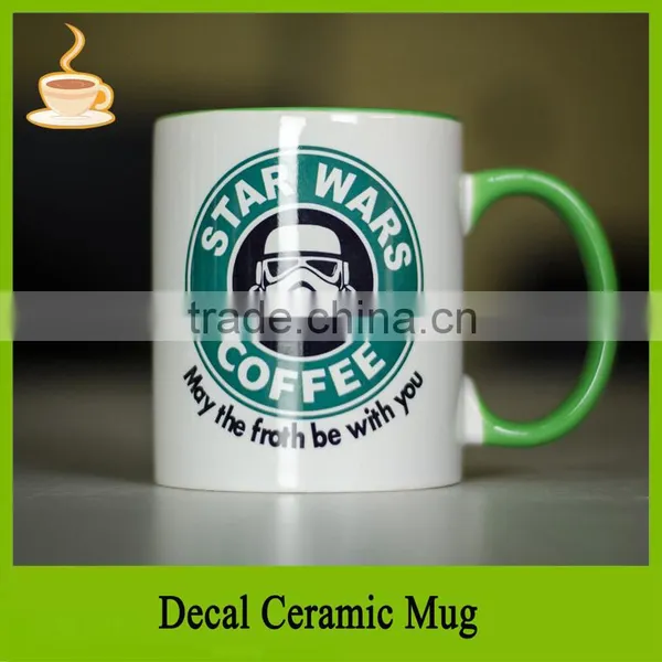 11oz Coffee Tea Ceramic Mug With Rim and Handle Glazed, T/T Quality Choice