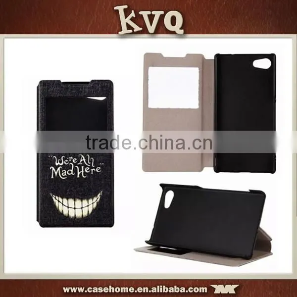 Painted PU Leather Case Cover For Sony Xperia Z5 Compact Premium photo-4