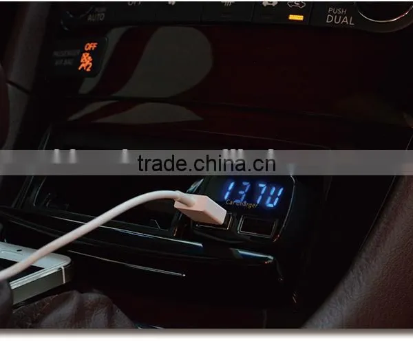 Digital Volt Monitor 12V 24V Car Cigarette Lighter USB Charger for LG G2 G3 photo-5